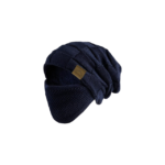Vinterhat med ansigtsmaske til varme og beskyttelse mod kulde og vind i strikket design - Billede 3