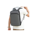 Expandable Business Backpack in Black, Dark Grey and Light Grey with Expandable and Spacious Storage - Image 2