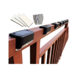 Outdoor Solar Garden Lights, 4 Pcs. in Black or Brown with Warm Light for Fences and Steps - Image 2