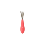 Fleksibel børsterenser i blå, lilla, lyserød og sort med ergonomisk håndtag til rengøring af hårbørster - Image 3