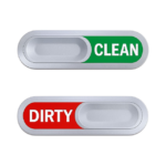 Dishwasher Sign with Sliding Function in Black, White and Dark Green with Clear Status Indication - Image 3