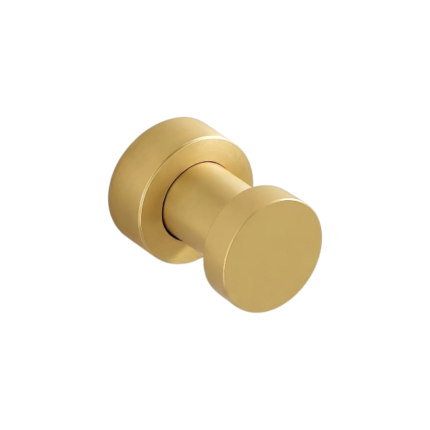 Vægknage i mat guld, sort & beige – moderne vægmonteret knage med stilrent, rundt design
