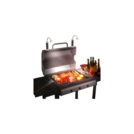 Grilllys sæt med magnetisk base og 360-graders justering til målrettet LED-belysning ved grillen