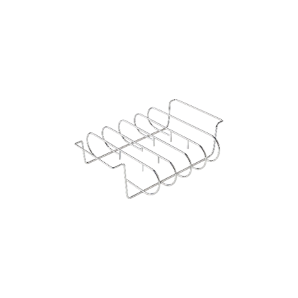 Grillstativ i rustfrit stål til jævn tilberedning og stabil placering i kompakt design
