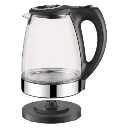 Glass Kettle 1.7 Litre with Transparent Design and Measurement Indication for Quick Water Heating