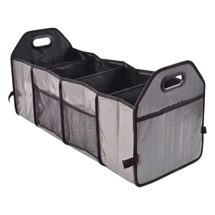 Car Boot Bag with Multiple Compartments, Net Pockets and Foldable Design for Organised Storage