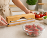 Bamboo Film Dispenser for Neat Storage and Easy Dispensing of Kitchen Film in Everyday Life - Image 2