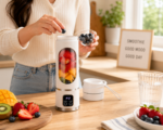 Mini Blender for Smoothies with Compact Design and Container for Portion Sizes for Cold Drinks - Image 2