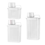 Opbevaring til vaskepulver med låg, håndtag og målebæger i 1100 ml, 1800 ml og 2300 ml