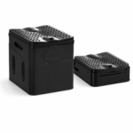 Portable Camping Toilet in Green, Grey and Black – Foldable Design with Lid for Camping and Travel - Image 4