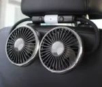 Dobbelt bilventilator til nakkestøtte med USB og 3 hastigheder - Billede 2