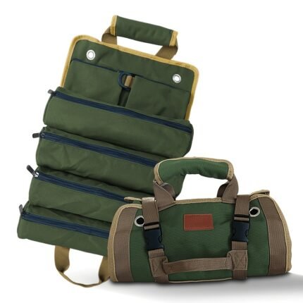 Rolling Tool Bag with Zip Pockets and Handle