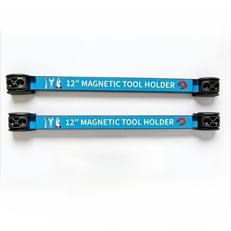 To magnetiske værktøjsholdere til vægmontering i garage og værksted