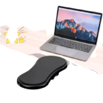 Drejeligt ergonomisk skrivebordsarmlæn med polstret støtte og justerbar skrueklemme til tastatur og mus