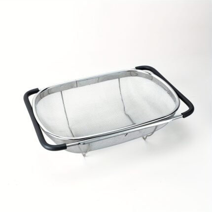 Teleskopisk dørslag i rustfrit stål med justerbare håndtag til køkkenvask