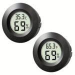 To mini hygrometre og termometre med LCD-display til måling af temperatur og luftfugtighed