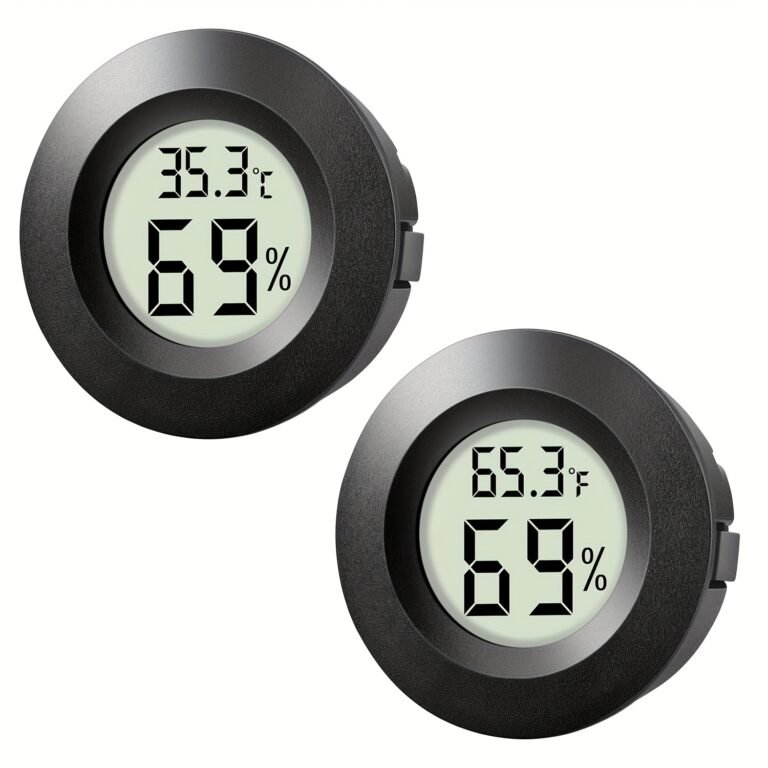To mini hygrometre og termometre med LCD-display til måling af temperatur og luftfugtighed
