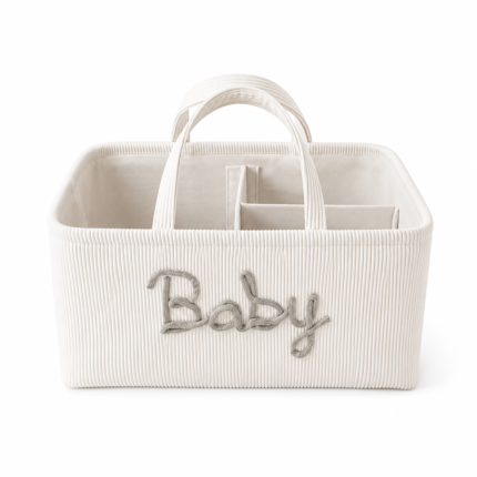 Large Nappy Organiser with Compartments and Carry Handles – 38 Cm