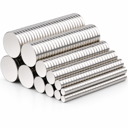 Set of Round Mini Magnets in 6 Sizes – 320/399 Pcs.