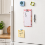Magnetisk indkøbsliste til køleskab med penneholder – 2 dele - Image 2