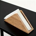Triangular Napkin Holder in Solid Wood – 15.5 × 8 × 4 Cm - Image 2