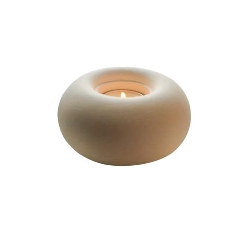 fe20583f9176452f99f399869af14e2d-goods Donutformet keramisk lysestage til fyrfadslys og mindre bloklys
