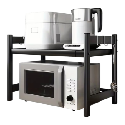 Extendable Microwave Shelf with 2 Levels