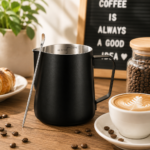 Mælkeskummer 600 ml i rustfrit stål med latte art pen - Image 2