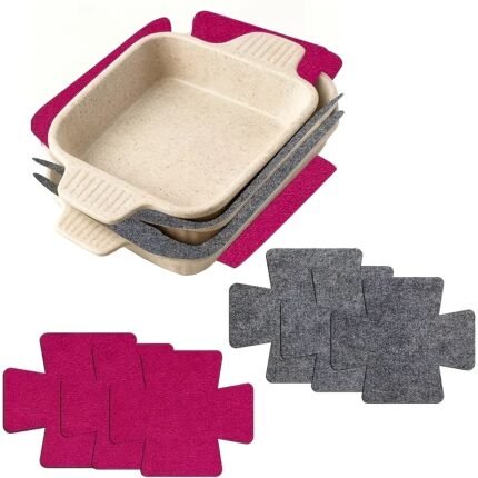 6 Rectangular Felt Mats for Trays and Tableware in 3 Sizes