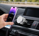 Justerbar magnetisk telefonholder med vakuum-sugekop og 360° rotation - Billede 2