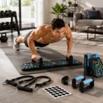 Foldable Push-Up Board with Resistance Bands – 11 Pieces - Image 2