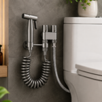 6-Part Toilet Spray Set with Double Outlet and Spiral Hose - Image 2