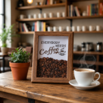Kaffebønne billedramme med dekorativt kaffemotiv - Image 2