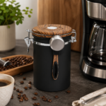 Kaffebeholder til kaffebønner 1,5 L i 304 rustfrit stål - Billede 2