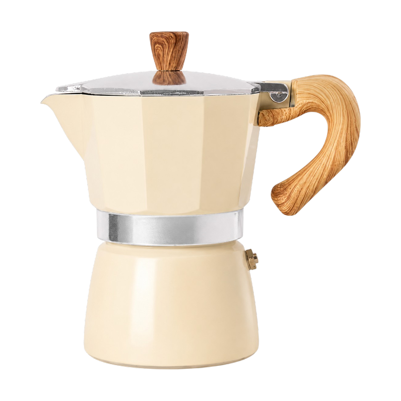 transparent (34) (29) Italiensk mokkakande i aluminium 150 eller 300 ml til kaffebrygning på komfur