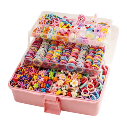 Hair Accessory Set with 716 Hair Clips and Hair Elastics