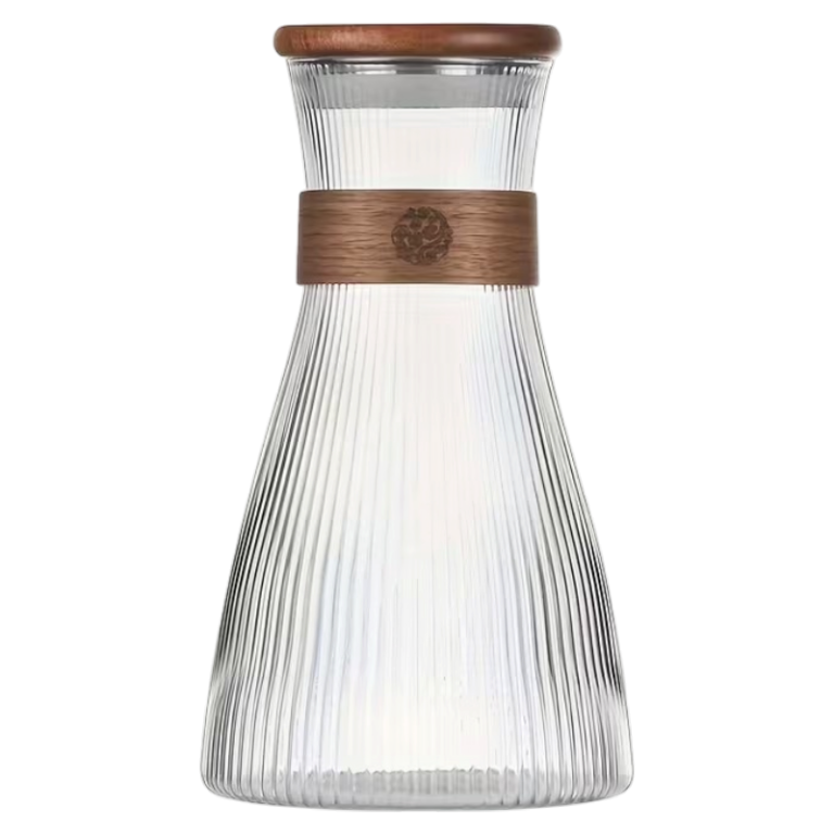 Glaskaraffel med låg 1,6 liter til vand, iste og cold brew