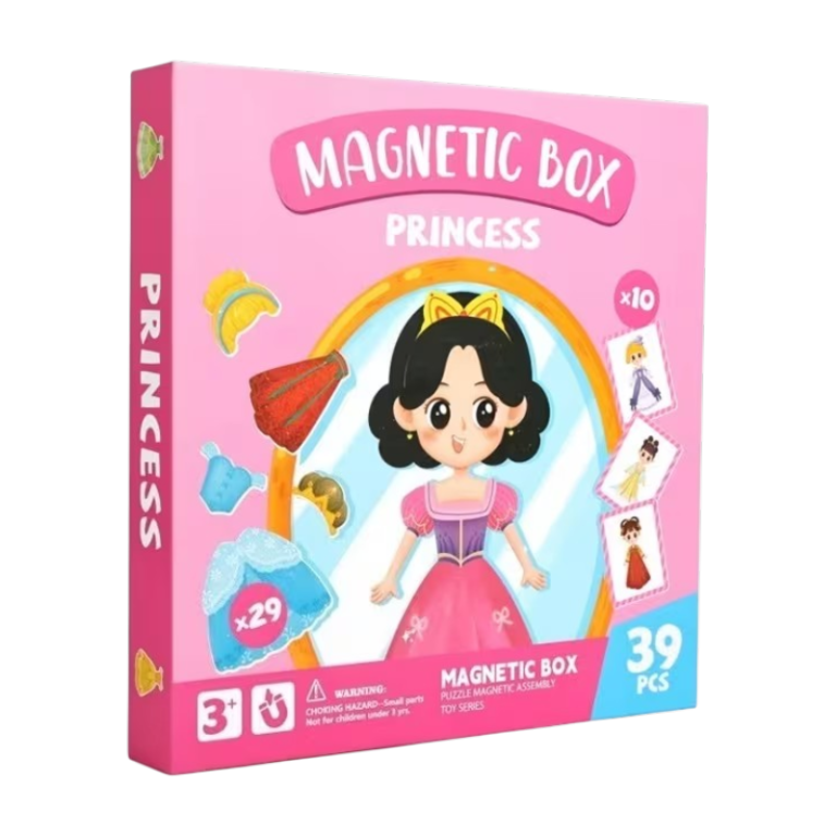 Magnetisk påklædningsbog til børn med 39 magnetiske dele og inspirationskort