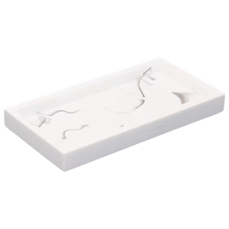transparent (34) (45) Badeværelsesbakke i kunstig marmor til sæbe, parfume og småting