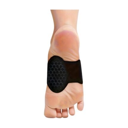 Heel Cushion with 8-Shaped Support in Black - Shock-Absorbing Design for Heel and Arch in Shoes