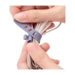 Silicone Cable Organisers for Reuse for Gathering and Closing Cables in Random Colours