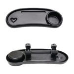Plastic Pushchair Tray with Cup Holder and Practical Storage for Walks with the Pushchair