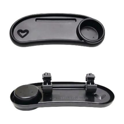 Plastic Pushchair Tray with Cup Holder and Practical Storage for Walks with the Pushchair