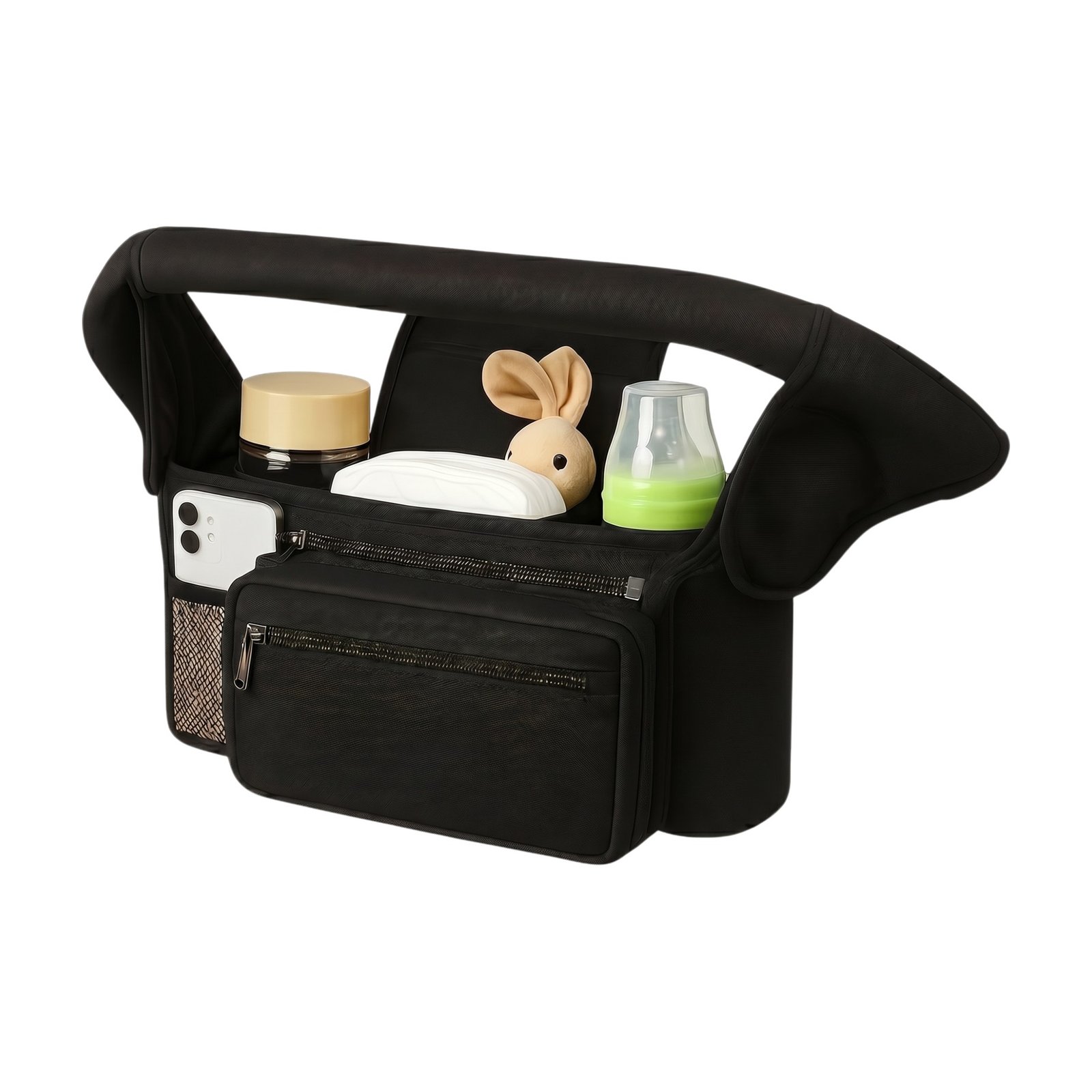 Pram Bag for Storage with Pockets and Cup Holder Pram Bag for Storage with Pockets and Cup Holder