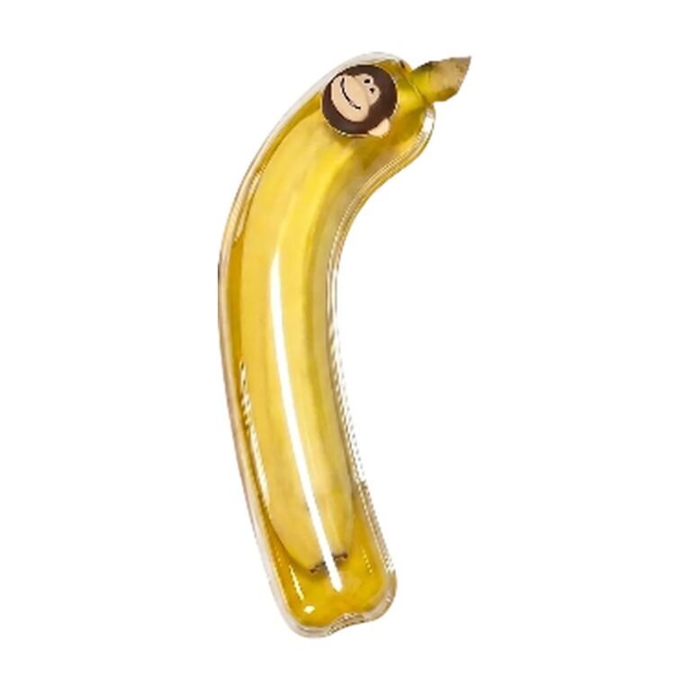 Banana Storage Box with Shock Protection and Practical Shape for Transport in Bag and Lunchbox