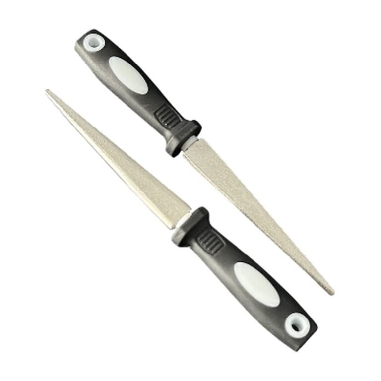 Diamond Sharpening Stone 2-in-1 with Ergonomic Grip for Manual Sharpening of Knives and Smaller Tools