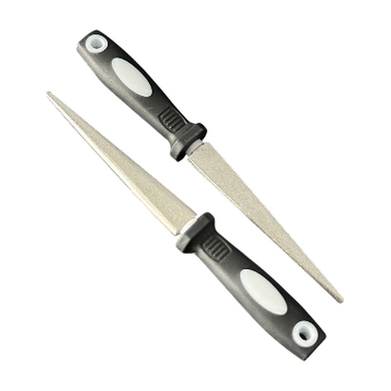 Diamond Sharpening Stone 2-in-1 with Ergonomic Grip for Manual Sharpening of Knives and Smaller Tools