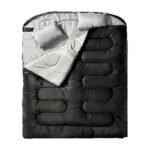 Double Camping Sleeping Bag for 2 People with 2 Pillows