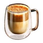 Double-Walled Glass Mug with Handle – for Hot Drinks with Insulating Effect and Comfortable Grip