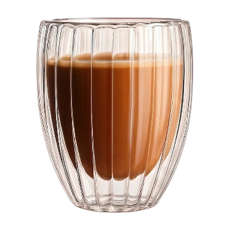 Double-Walled Coffee Glasses for Hot Drinks with Insulated Comfort and Modern Transparent Design